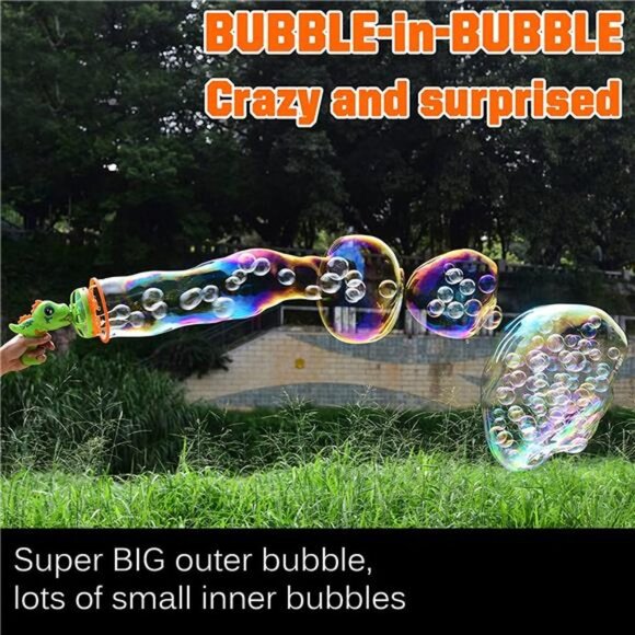 Giant Bubble Gun for Kids - Bubbles for Kids Age 3-4-5, Big Bubble Wands - Picture 3 of 6